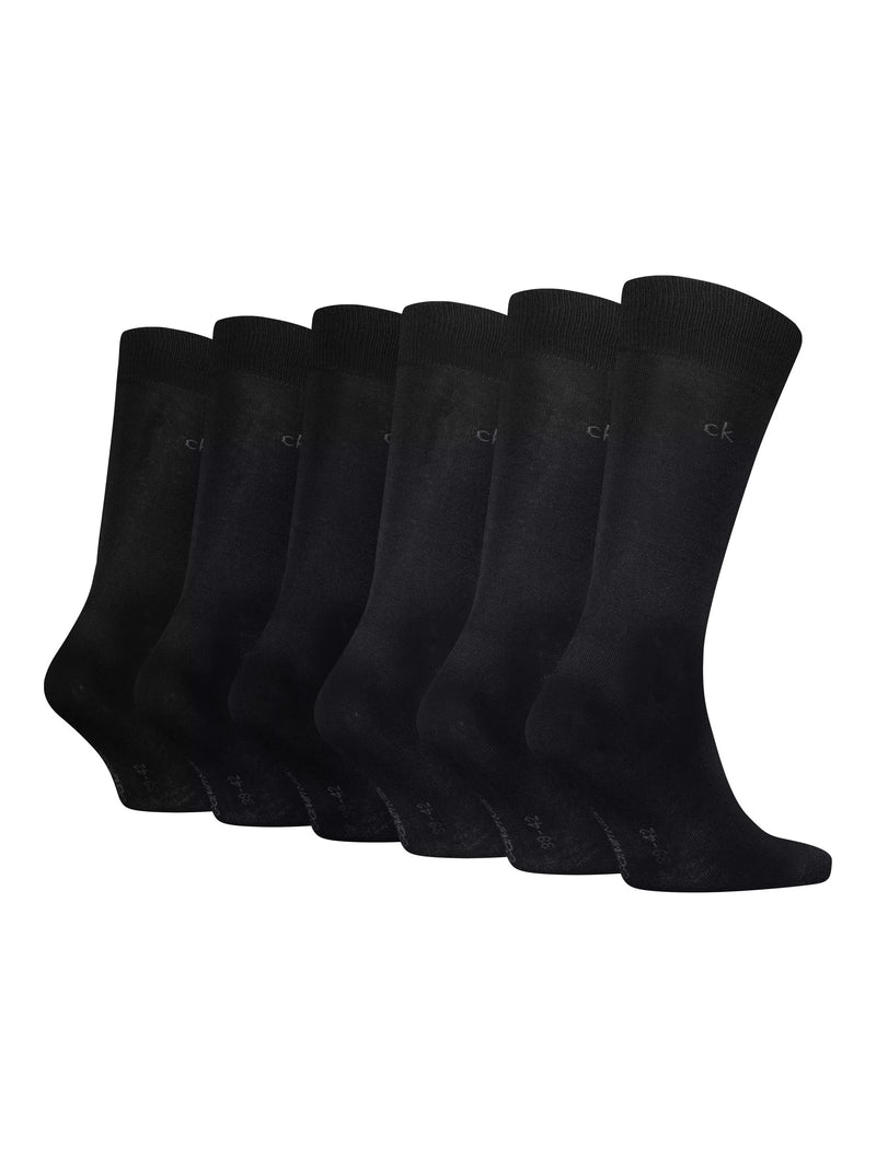 Calvin Klein classic socks pack of 6 black, UK version