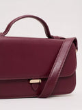 Phase Eight mini crossbody leather bag in dark red (British brand)