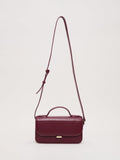 Phase Eight mini crossbody leather bag in dark red (British brand)