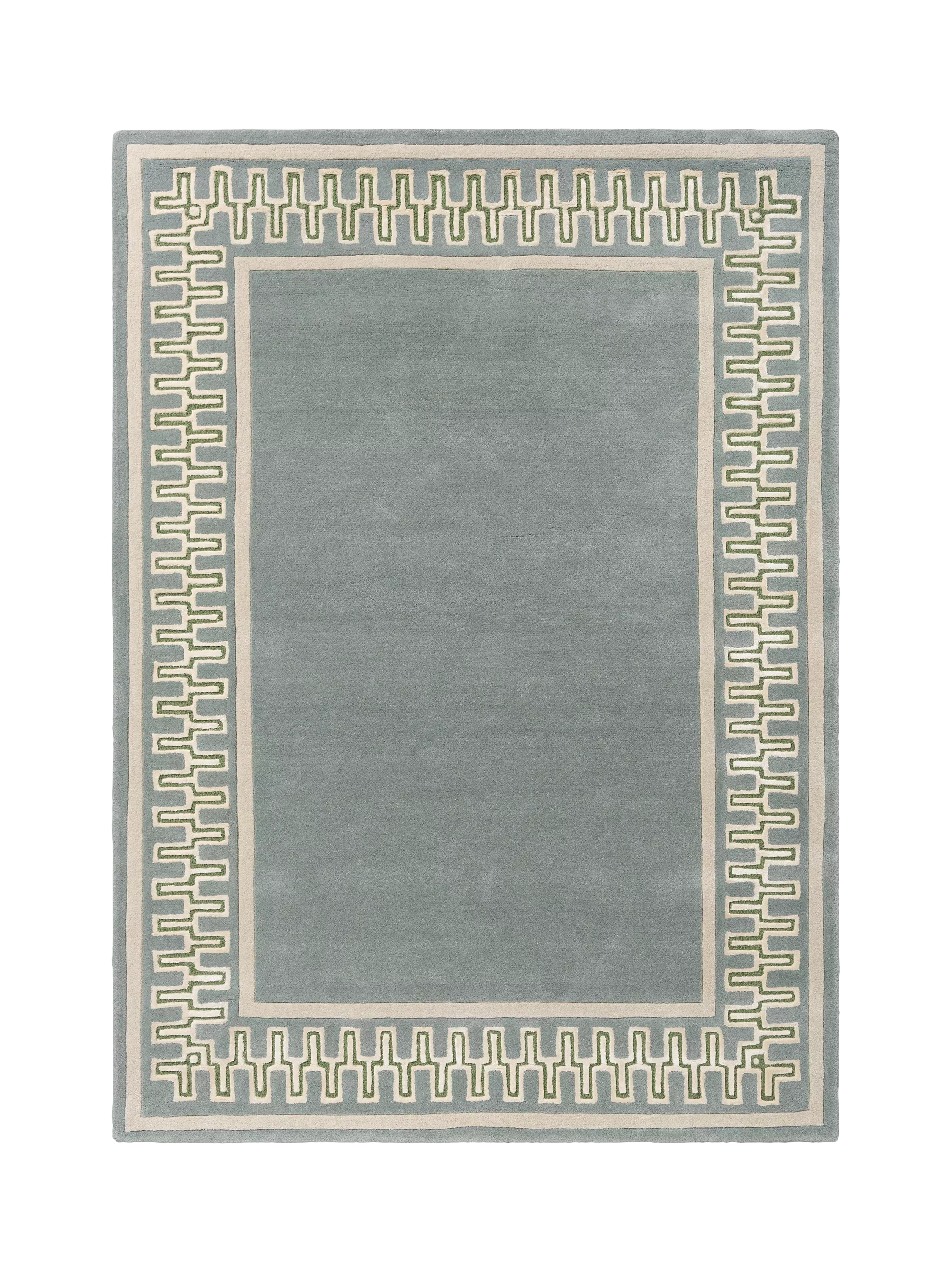 Sanderson Linnean pure wool rug in porcelain with geometric pattern - British product