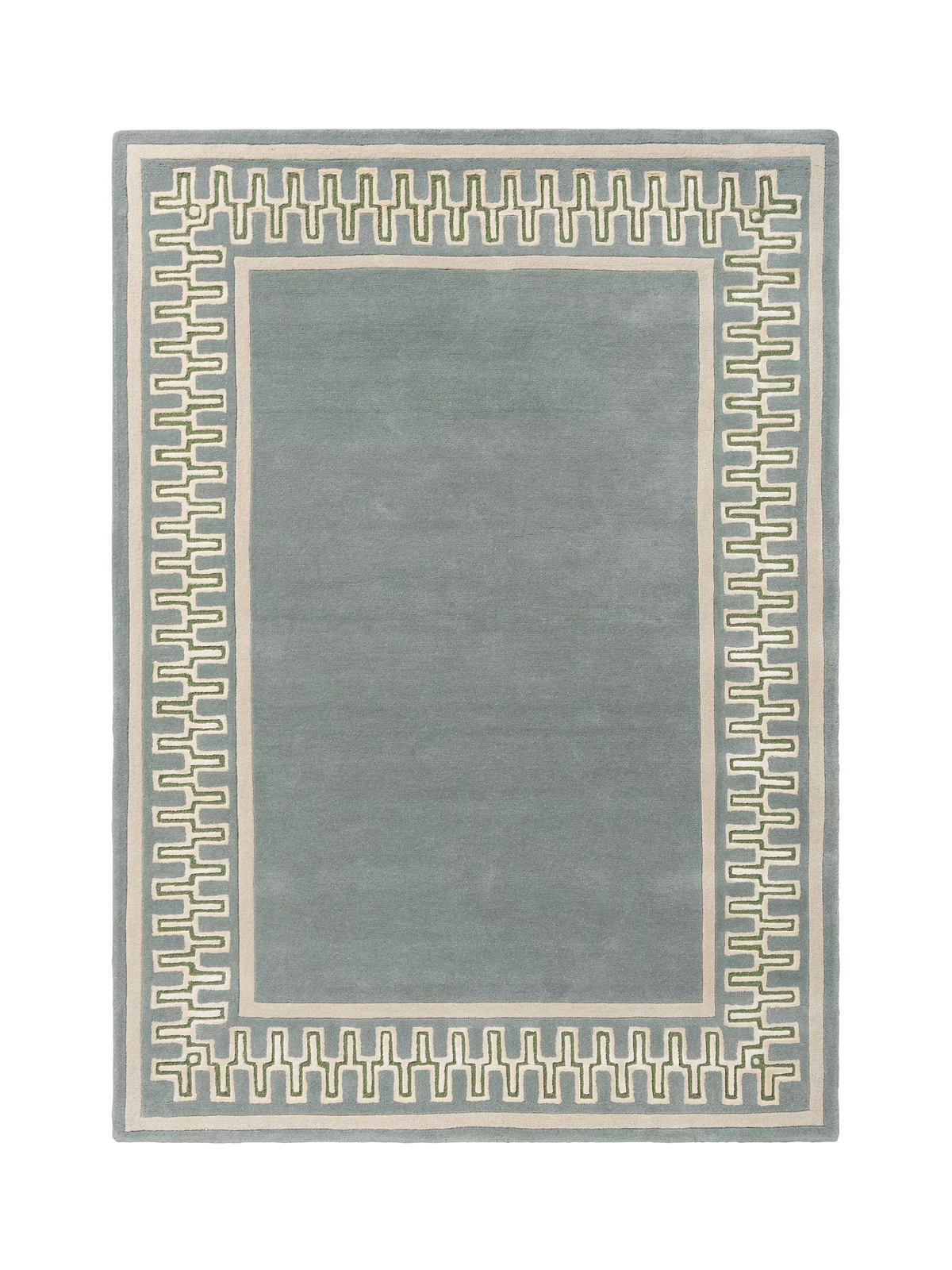 Sanderson Linnean pure wool rug in porcelain with geometric pattern - British product
