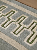 Sanderson Linnean pure wool rug in porcelain with geometric pattern - British product