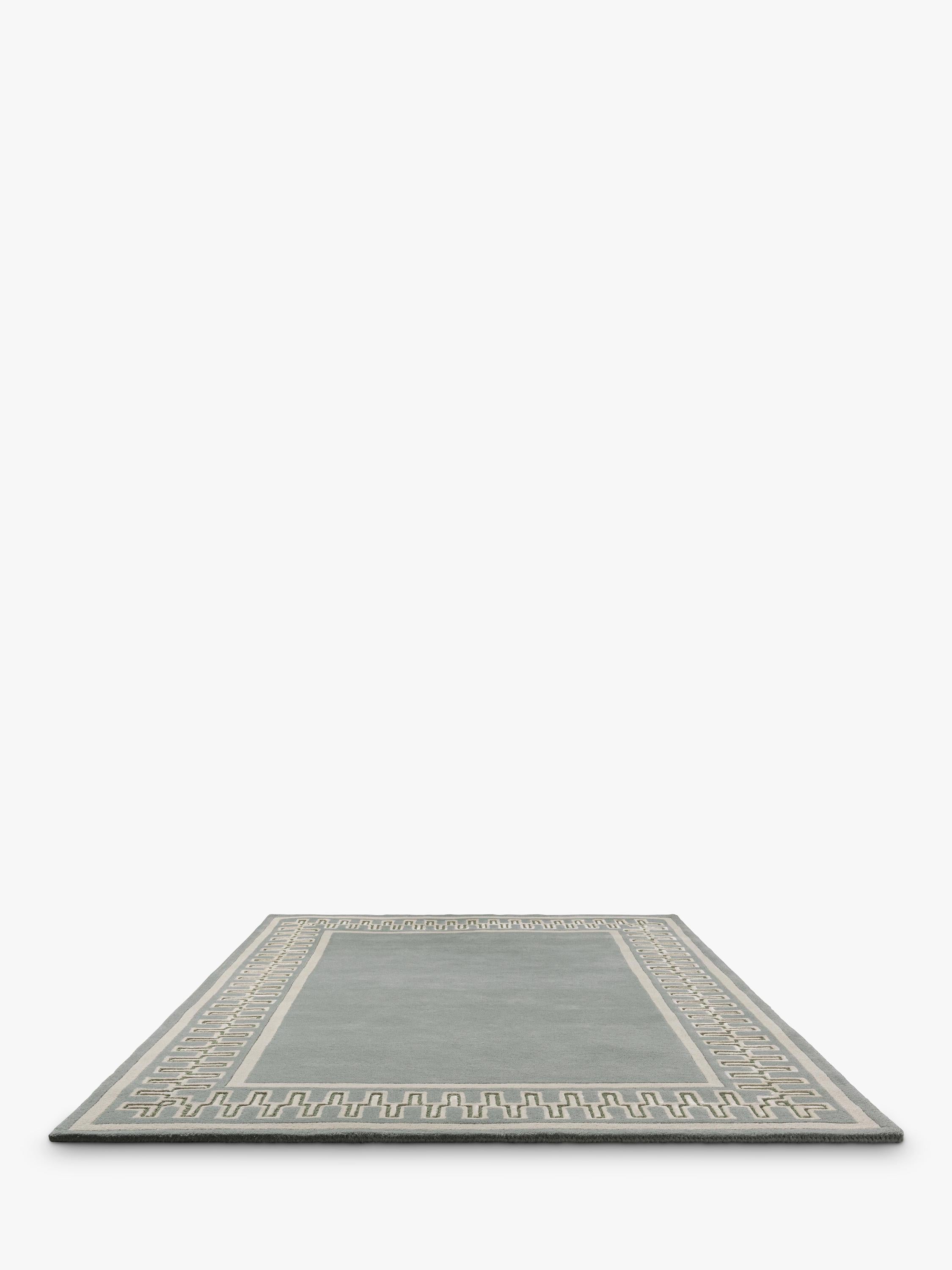 Sanderson Linnean pure wool rug in porcelain with geometric pattern - British product
