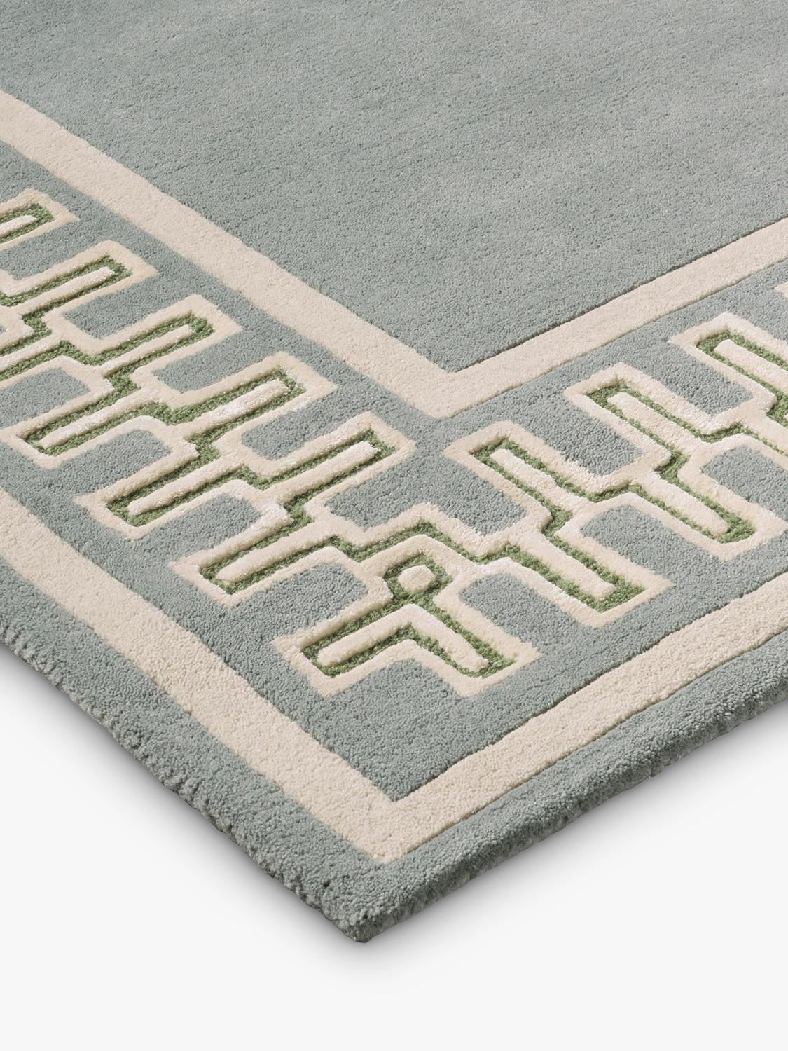 Sanderson Linnean pure wool rug in porcelain with geometric pattern - British product