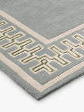 Sanderson Linnean pure wool rug in porcelain with geometric pattern - British product