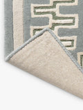 Sanderson Linnean pure wool rug in porcelain with geometric pattern - British product