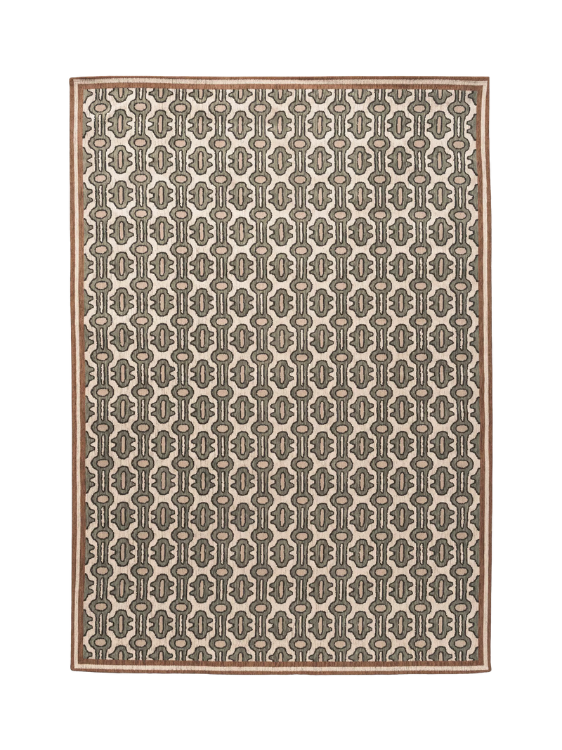 Sanderson Matmi abstract rug avocado green 200x140cm - British product