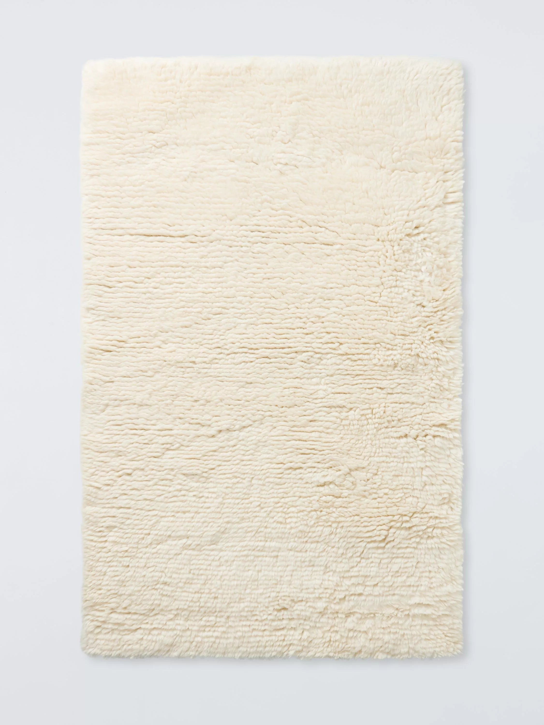 John Lewis shaggy wool rug natural 180x120cm, imported from the UK