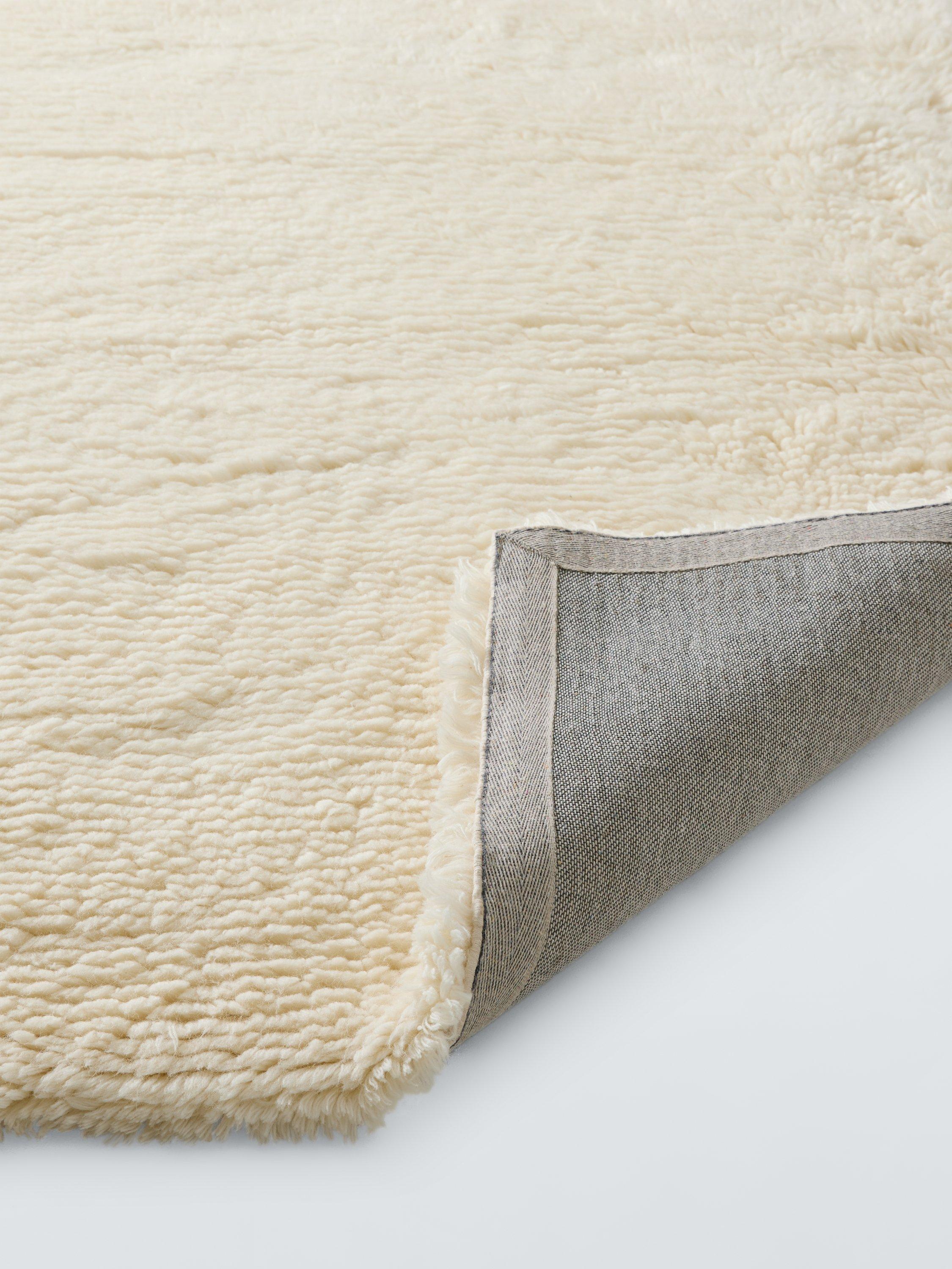 John Lewis shaggy wool rug natural 180x120cm, imported from the UK