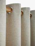 Laura Ashley Milbourne herringbone curtains truffle natural 183cm drop, UK version