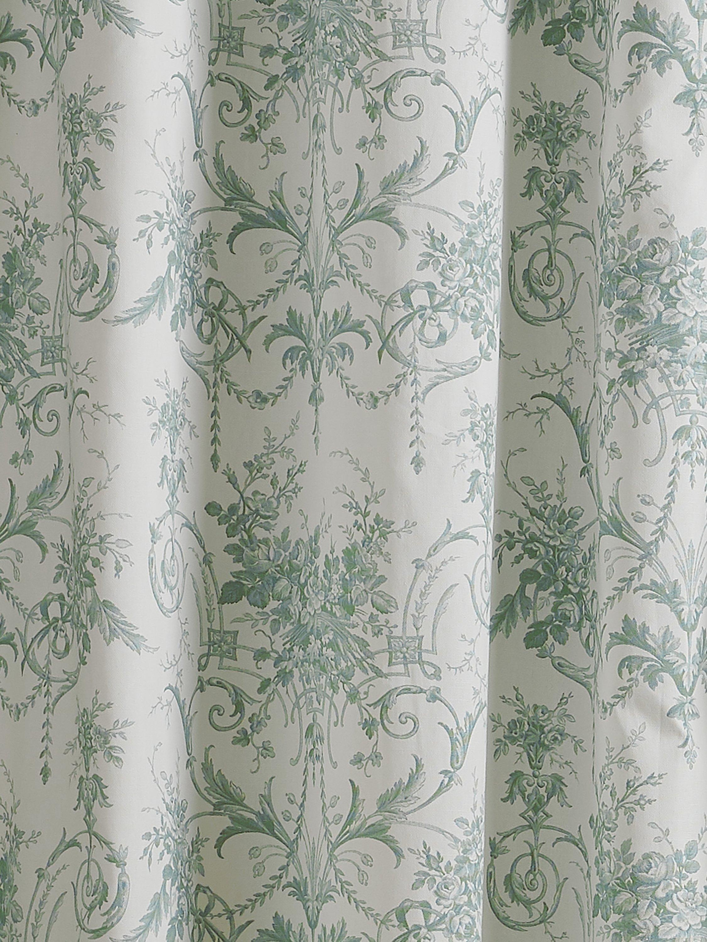 Laura Ashley Tuileries curtains dark sage pair, imported from the UK