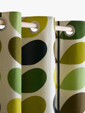 Orla Kiely Multi Stem fern ochre eyelet curtains, UK version