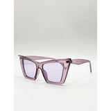 SVNX oversized cateye sunglasses in purple, UK version
