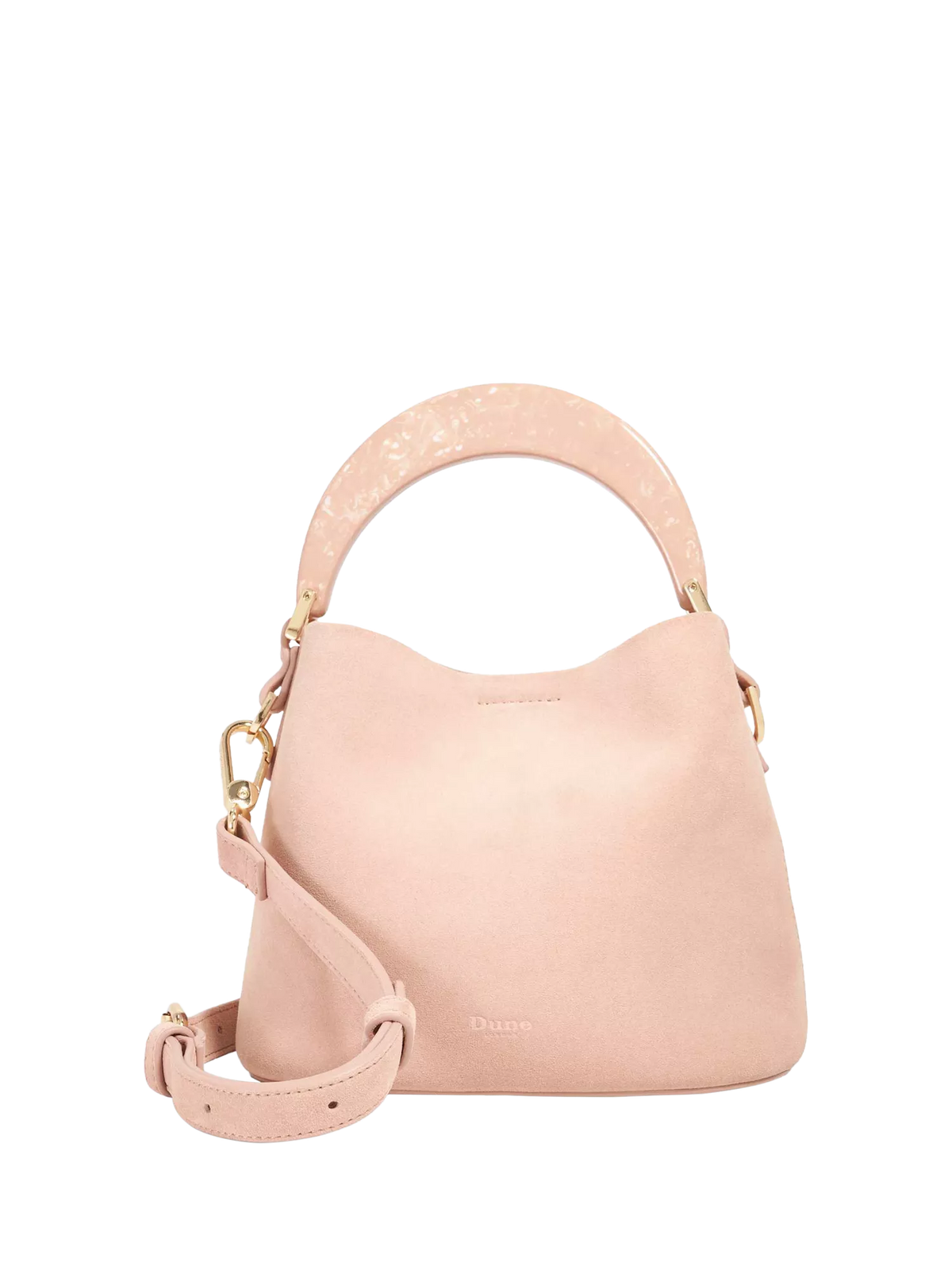 Dune London Dharla Suede Grab Bag, Mink, One Size