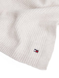 Tommy Hilfiger Flag Ribbed Scarf in Grey Whisper, UK version