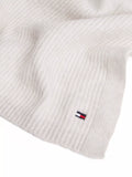 Tommy Hilfiger Flag Ribbed Scarf in Grey Whisper, UK version