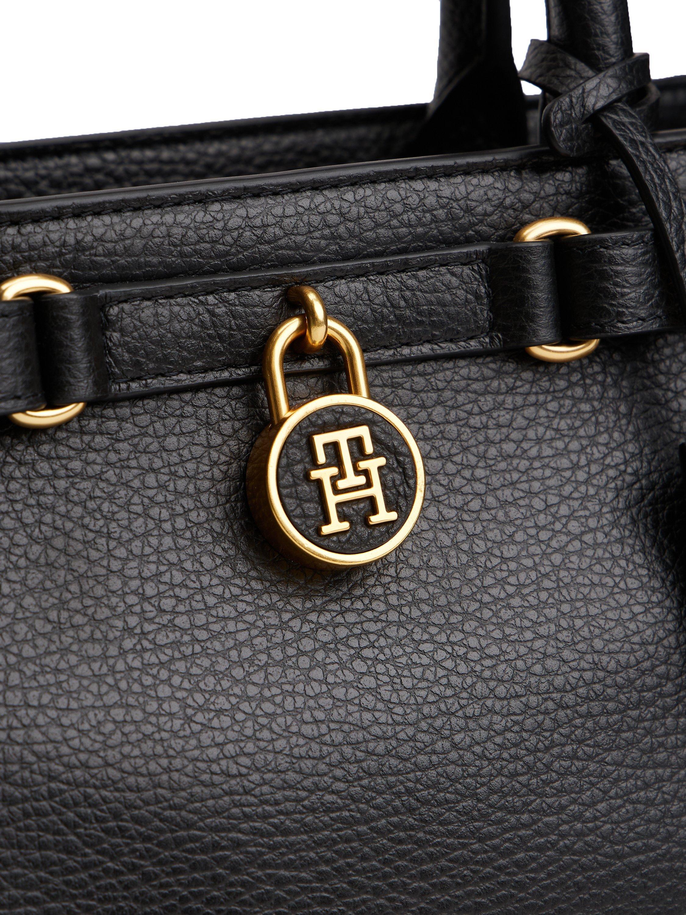 Tommy Hilfiger black leather crossbody bag - British product
