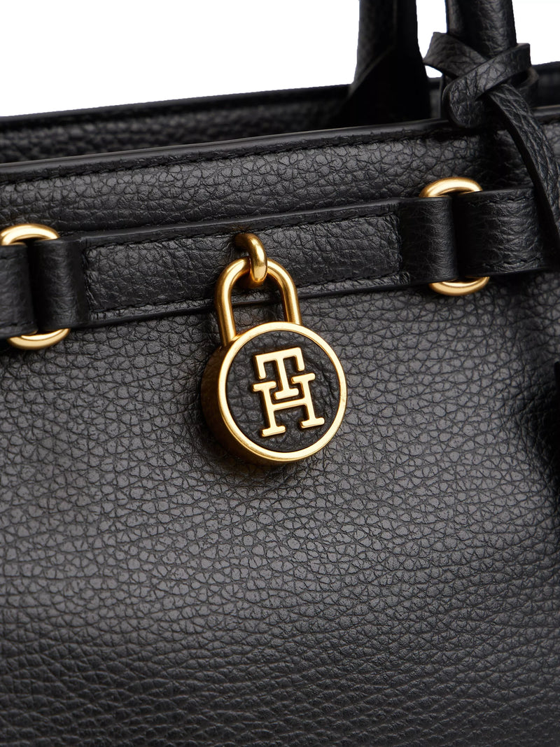 Tommy Hilfiger black leather crossbody bag - British product