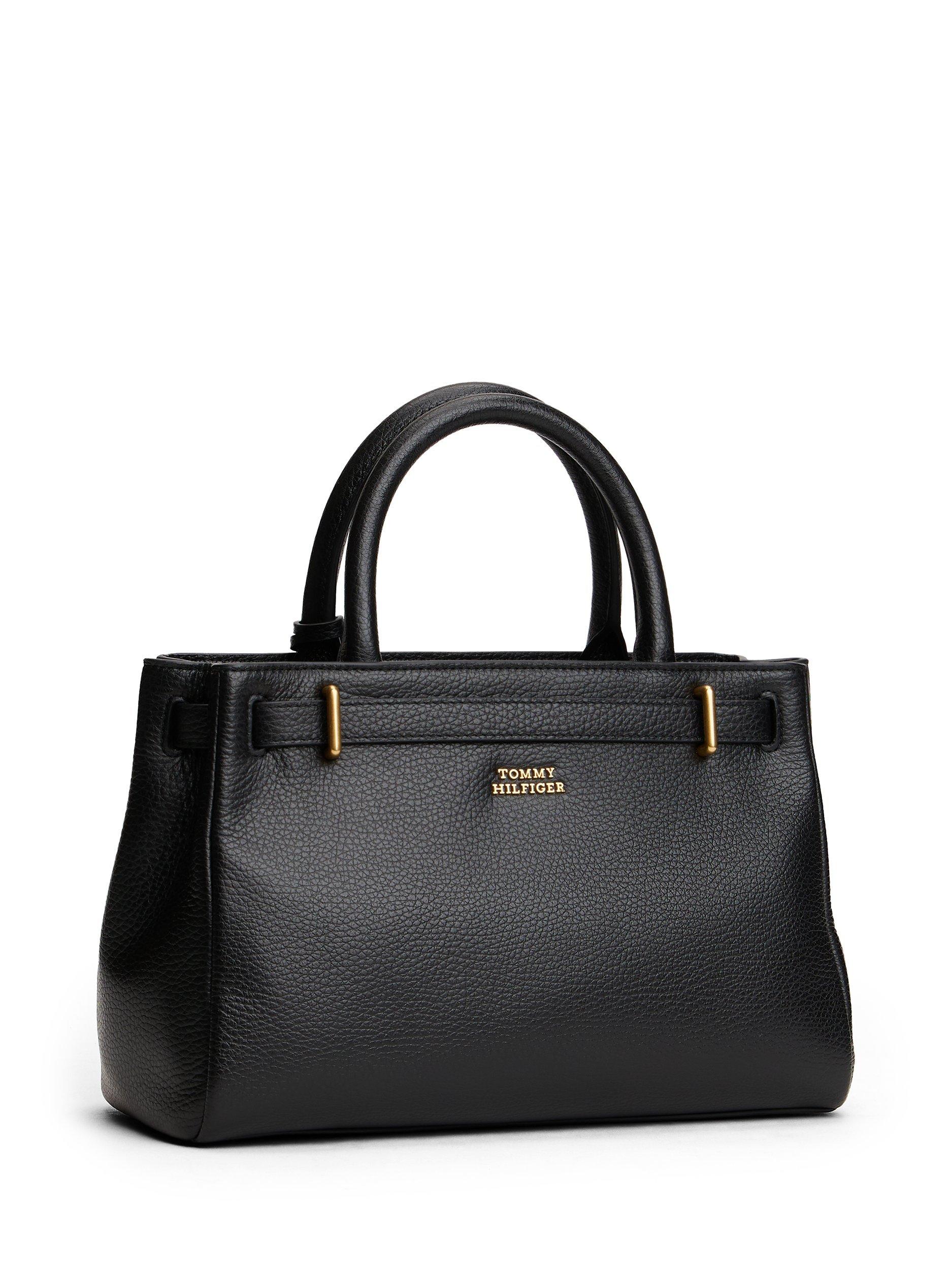 Tommy Hilfiger black leather crossbody bag - British product