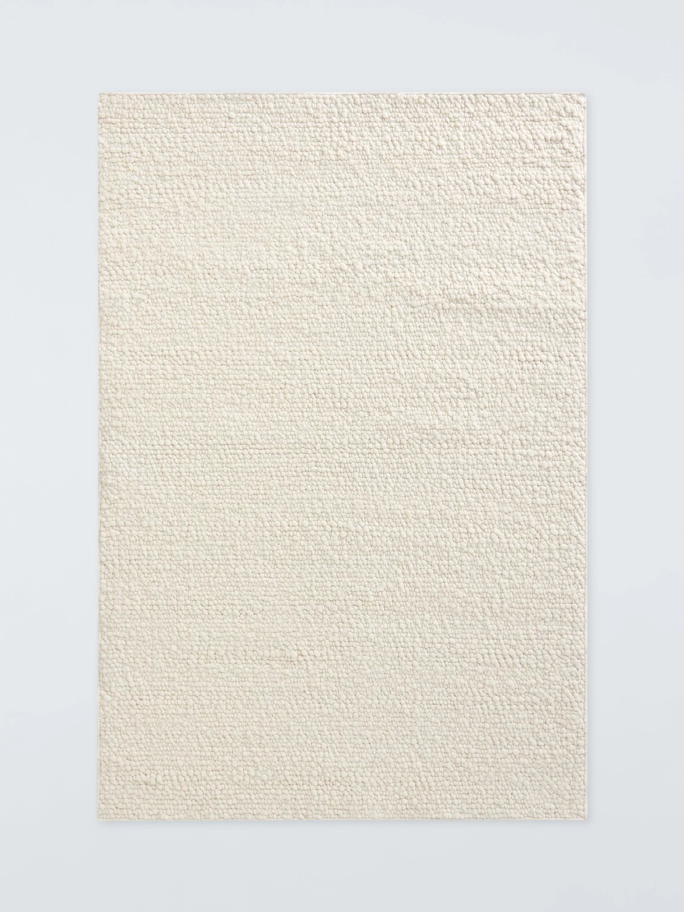 John Lewis white boucle rug 180x120cm, UK version