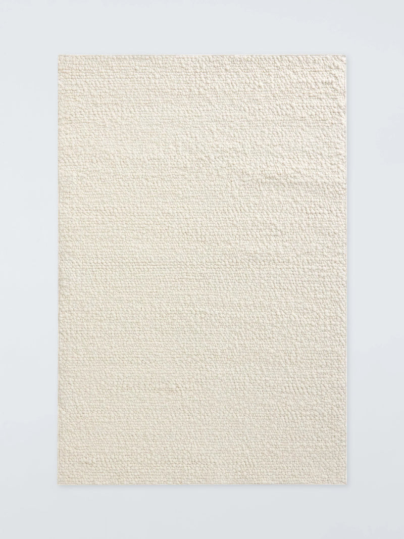 John Lewis white boucle rug 180x120cm, UK version