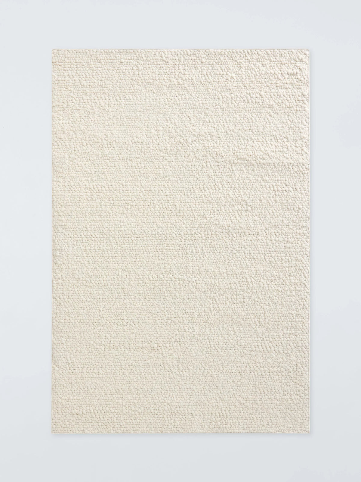 John Lewis white boucle rug 180x120cm, UK version