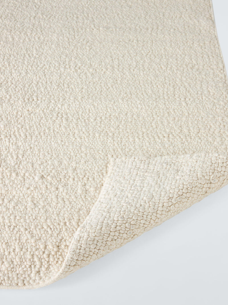 John Lewis white boucle rug 180x120cm, UK version