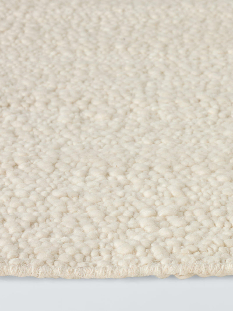 John Lewis white boucle rug 180x120cm, UK version