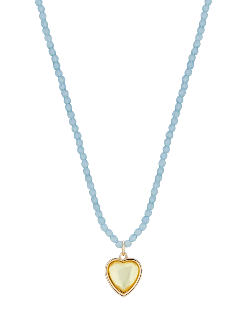 Stych colourful acrylic heart pendant necklace for kids, UK version
