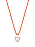 Stych Kids' Favourite Colour Heart Pendant Necklace, White/Red