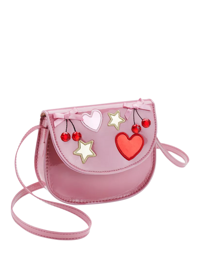 John Lewis Stych Kids' Cherry Gem Patent Bag, Pink Cross Body Bag- Buy online at McGrocer