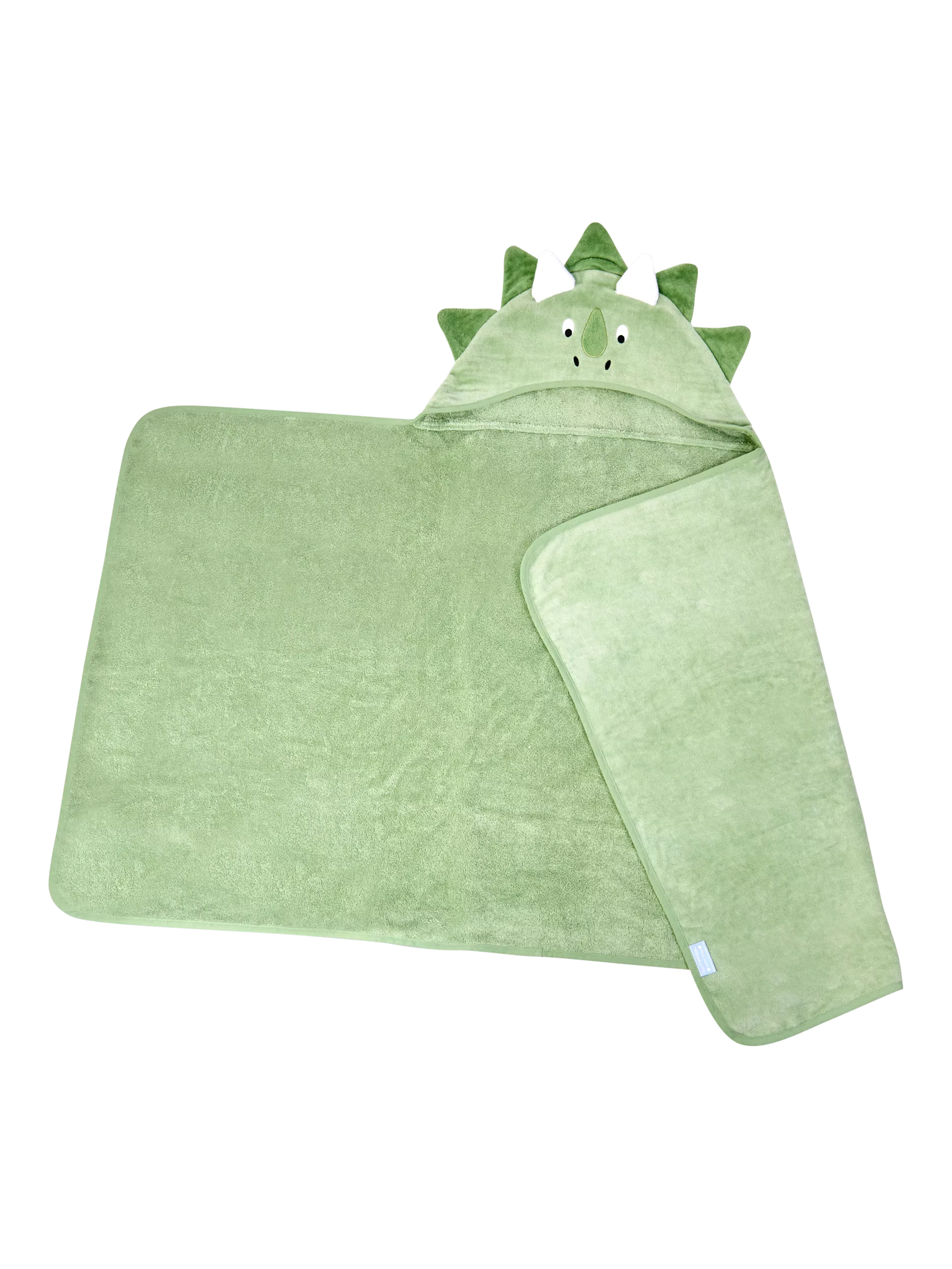 JoJo Maman Bébé kids large dinosaur hooded towel green, UK version