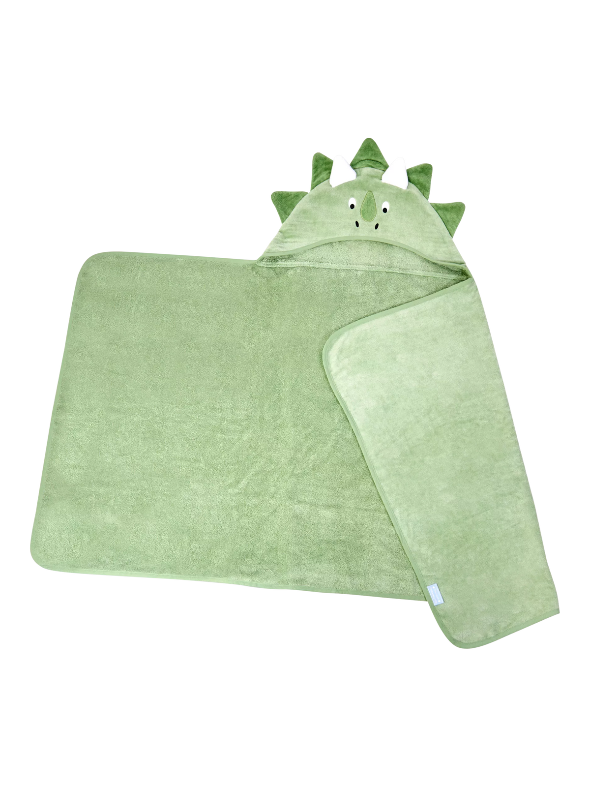 JoJo Maman Bébé kids large dinosaur hooded towel green, UK version