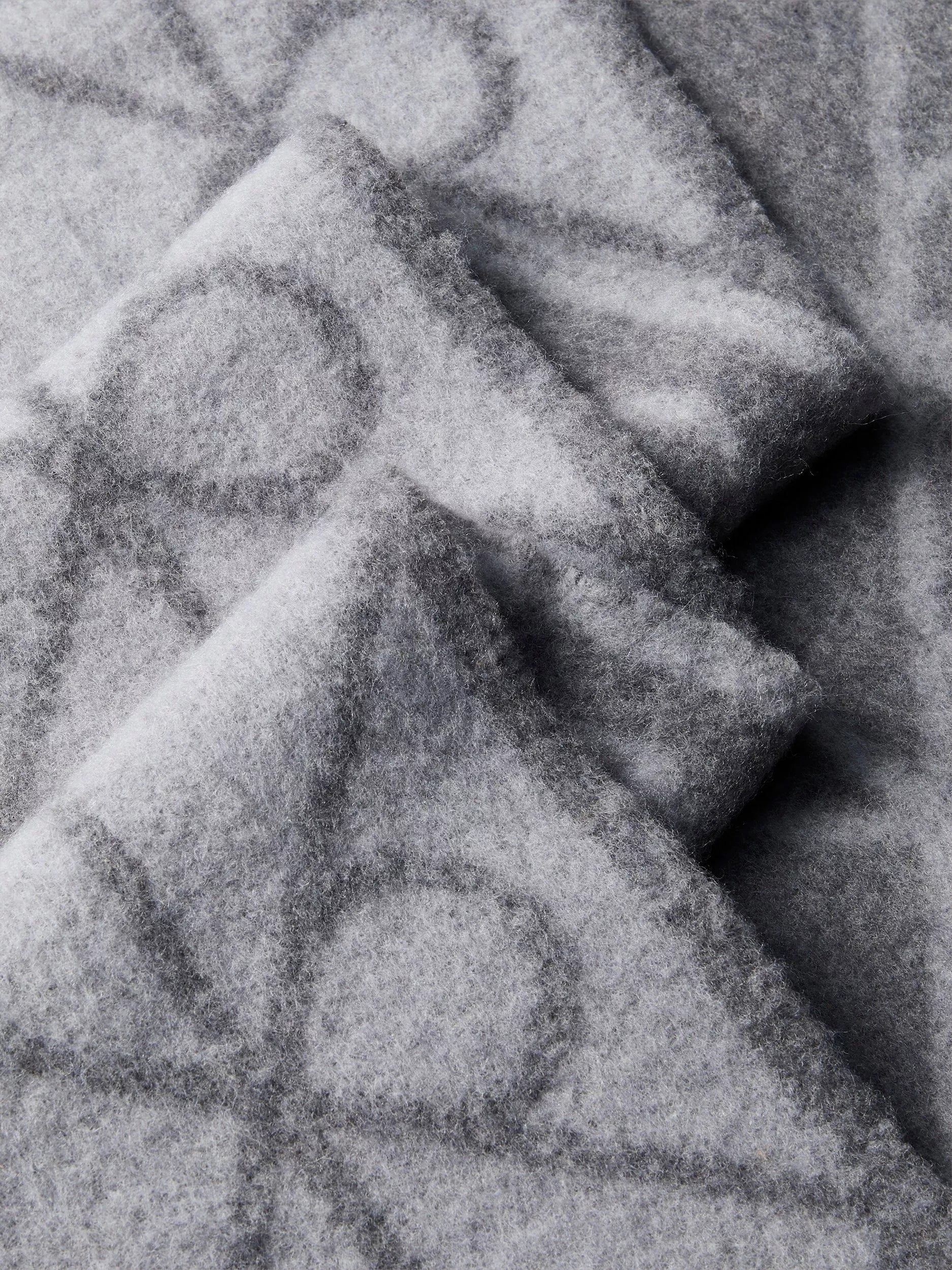 Calvin Klein wool blend logo scarf in charcoal (British brand)