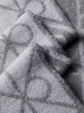 Calvin Klein wool blend logo scarf in charcoal (British brand)