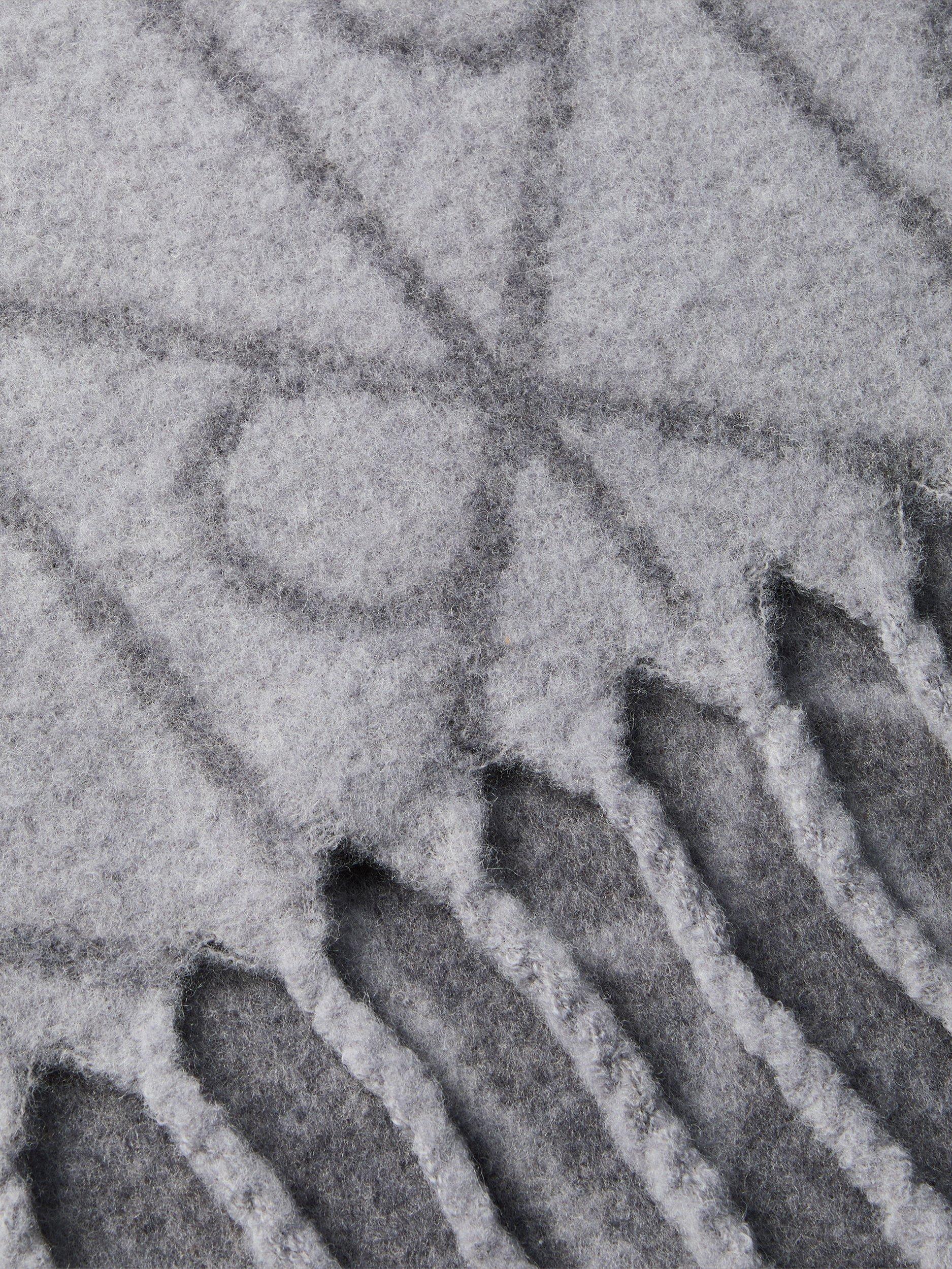 Calvin Klein wool blend logo scarf in charcoal (British brand)