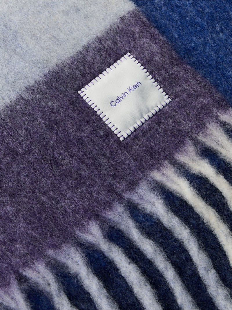Calvin Klein wool blend scarf Purple Opulence, UK version