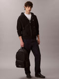 Calvin Klein monogram logo backpack in black, 30.5x43x13cm, UK version