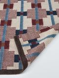 John Lewis Calado geometric rug in burnt umber - British product