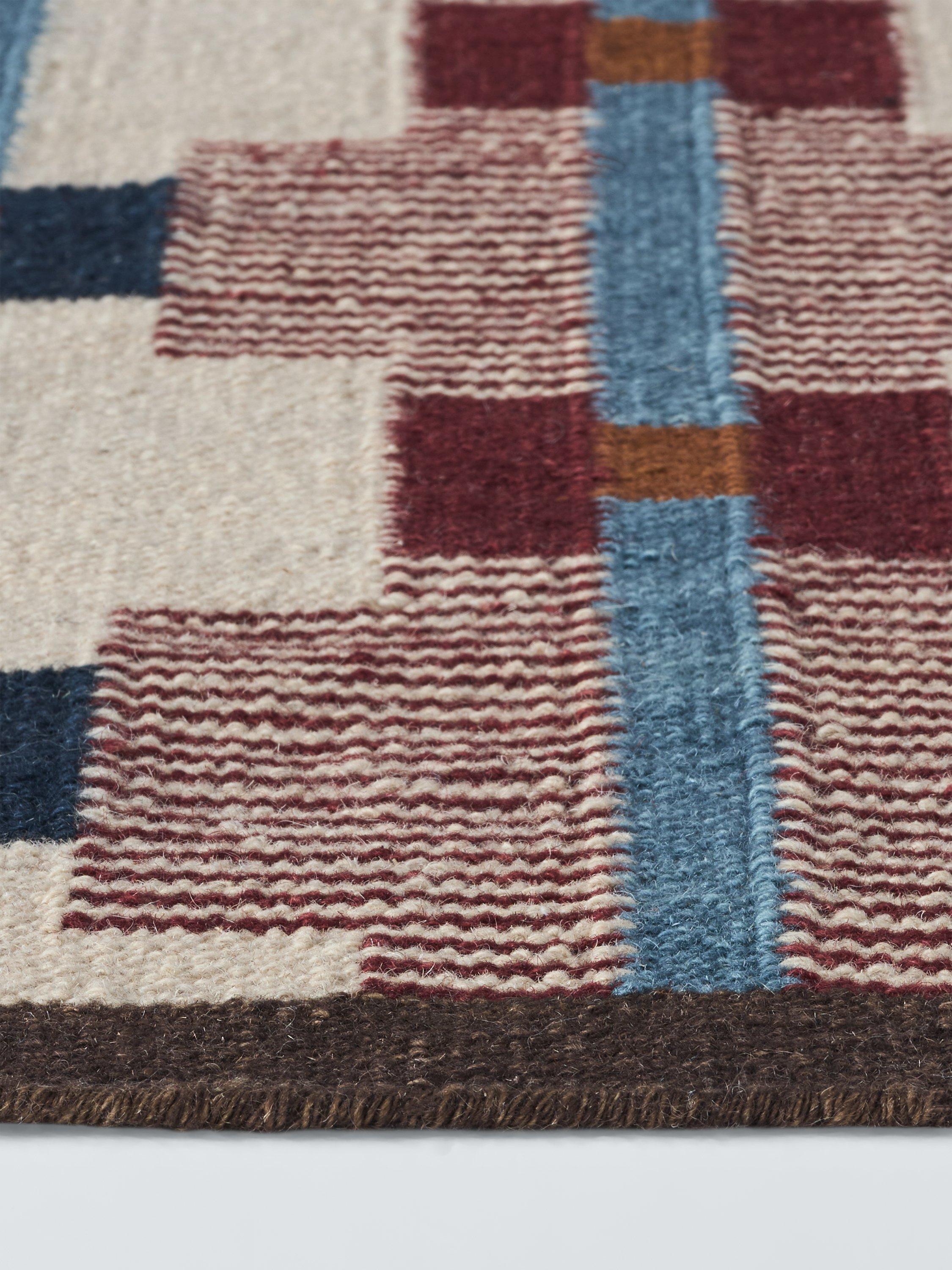 John Lewis Calado geometric rug in burnt umber - British product
