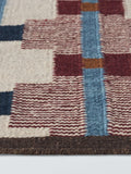John Lewis Calado geometric rug in burnt umber - British product