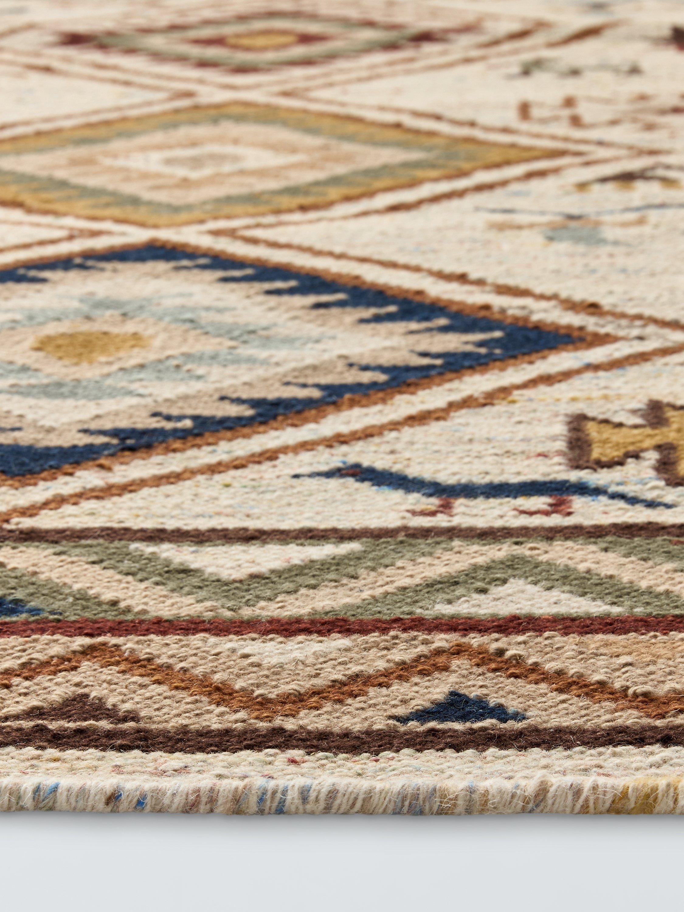 John Lewis Nadia Kelim flatweave wool rug multi, imported from the UK