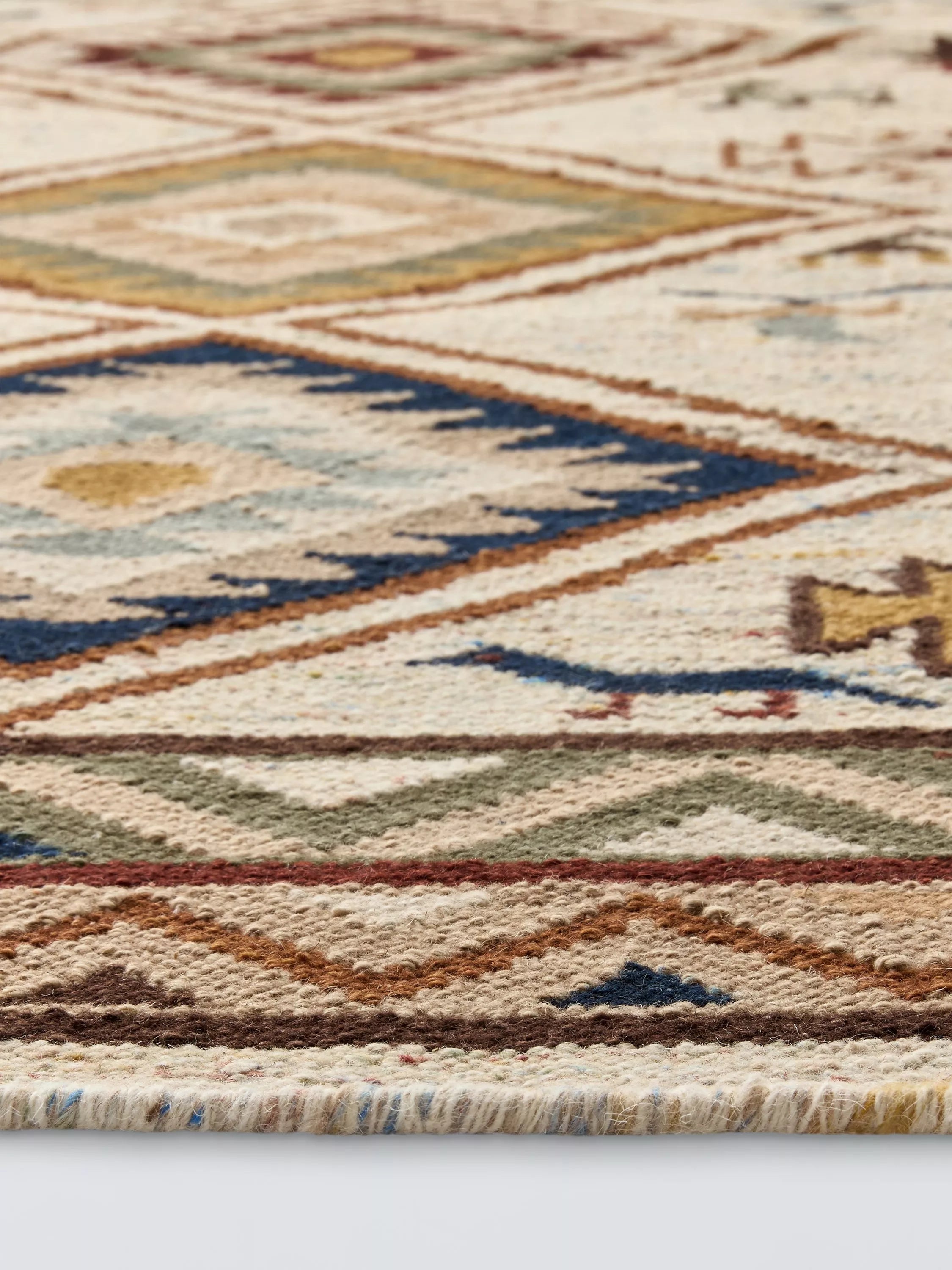 John Lewis Nadia Kelim flatweave wool rug multi, imported from the UK