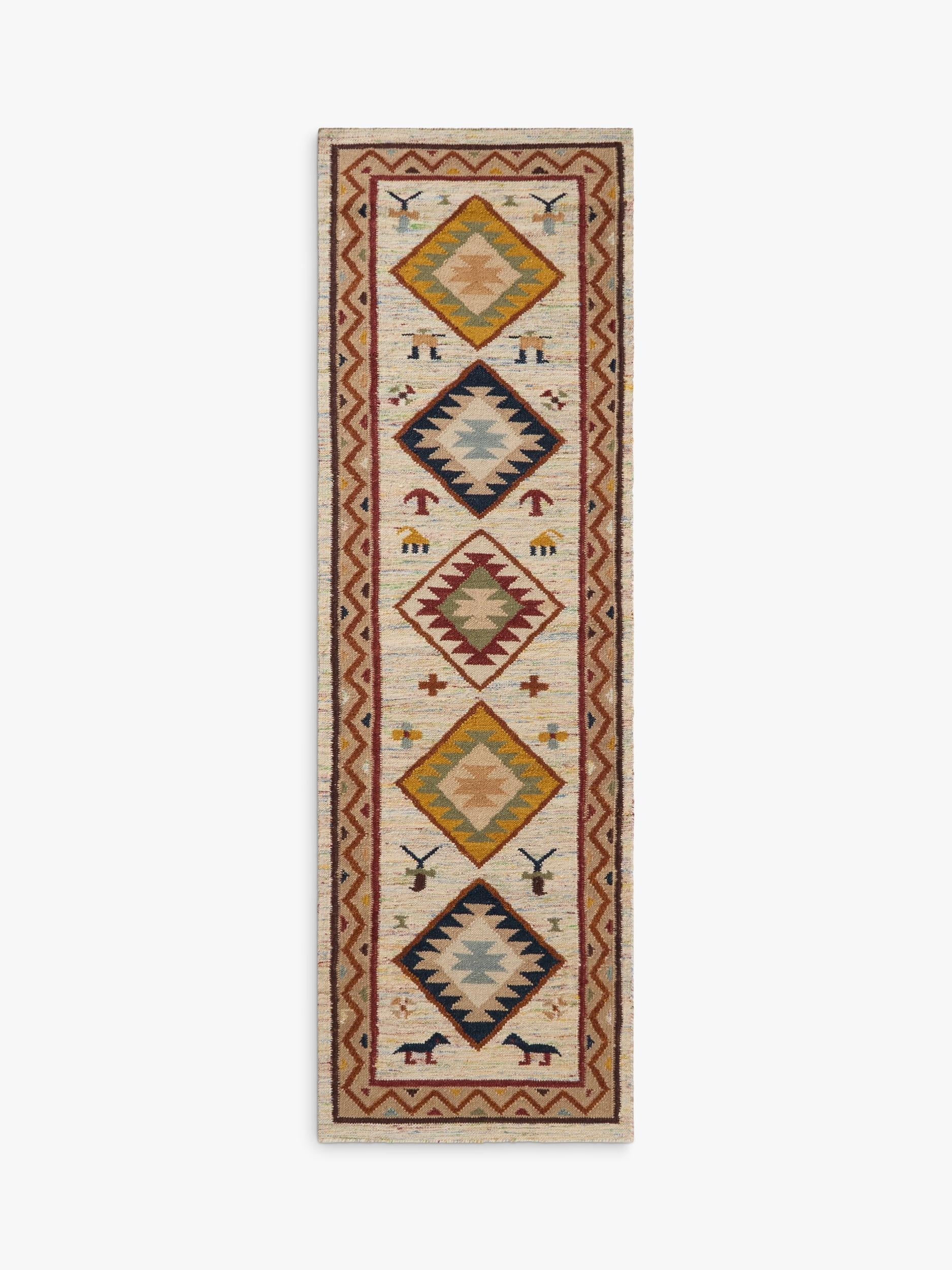 John Lewis Nadia Kelim flatweave wool rug multi, imported from the UK