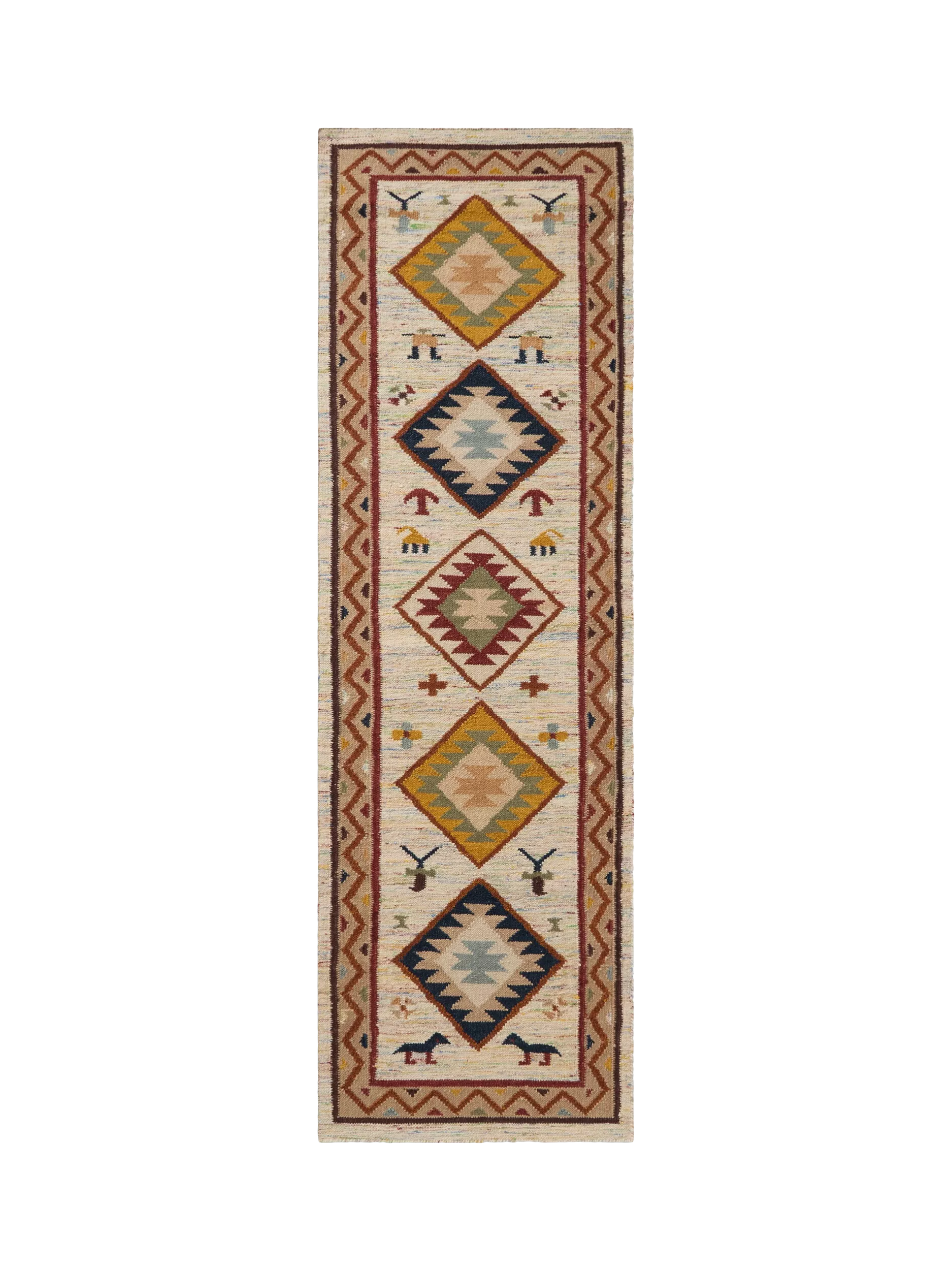 John Lewis Nadia Kelim flatweave wool rug multi, imported from the UK