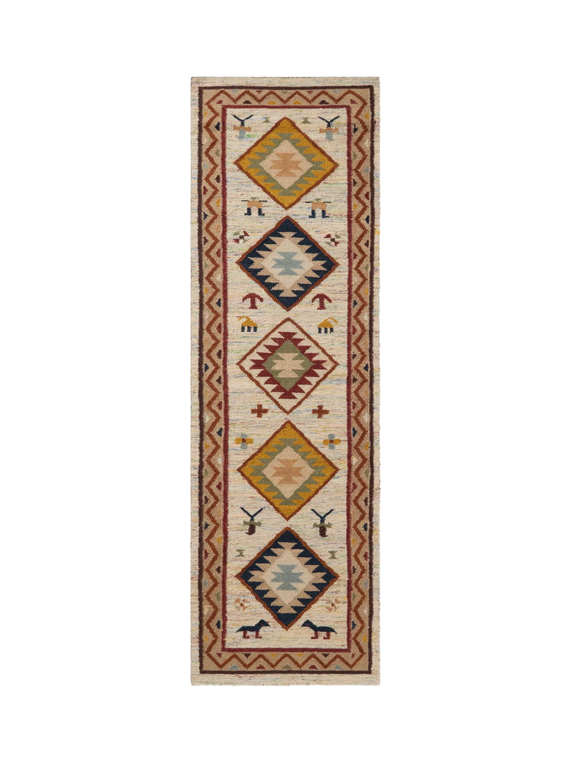 John Lewis Nadia Kelim flatweave wool rug multi, imported from the UK