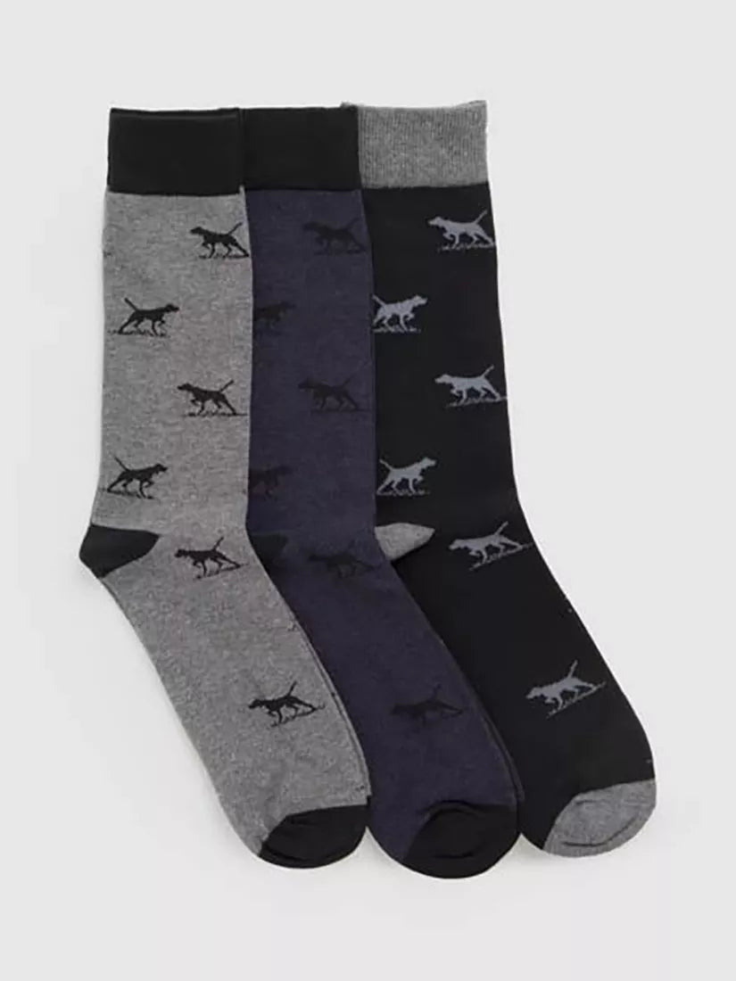 Rodd & Gunn Dogs A Plenty Cotton Blend Socks Pack of 3