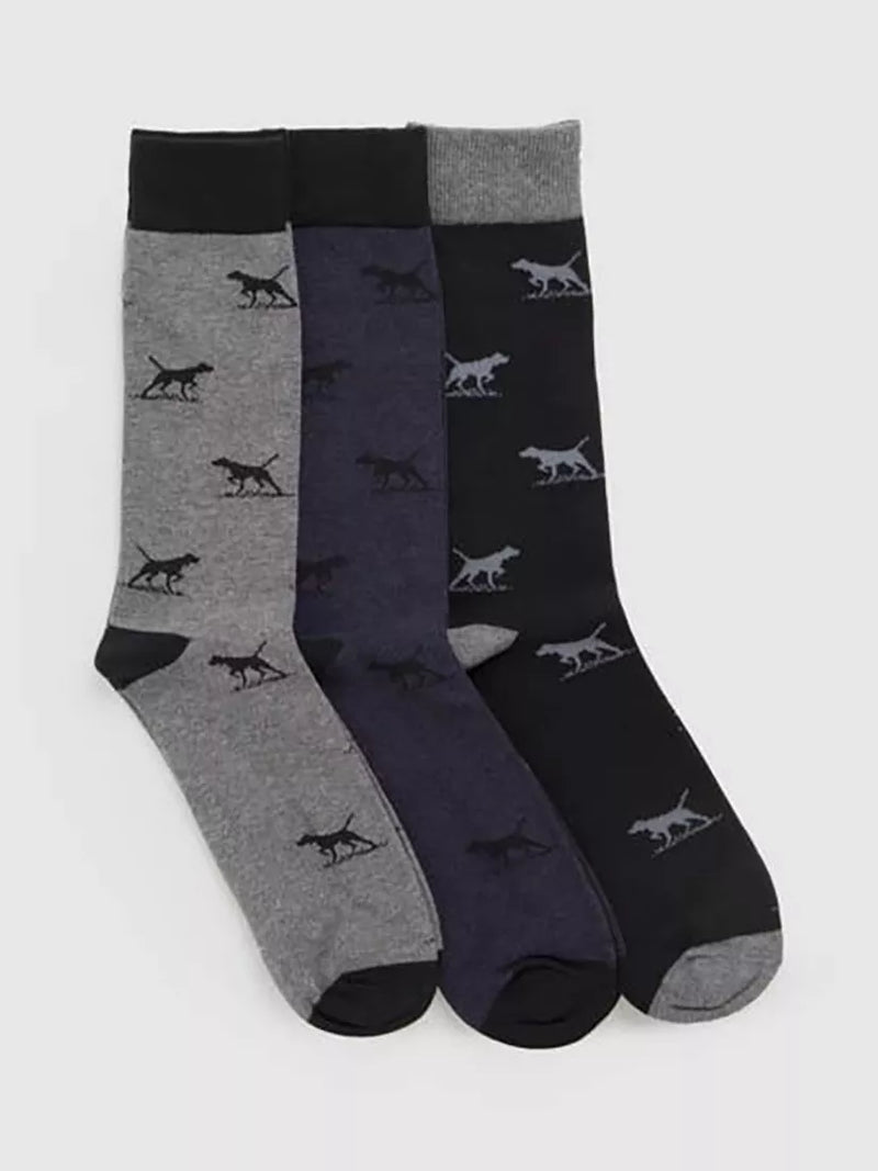 Rodd & Gunn Dogs A Plenty Cotton Blend Socks Pack of 3