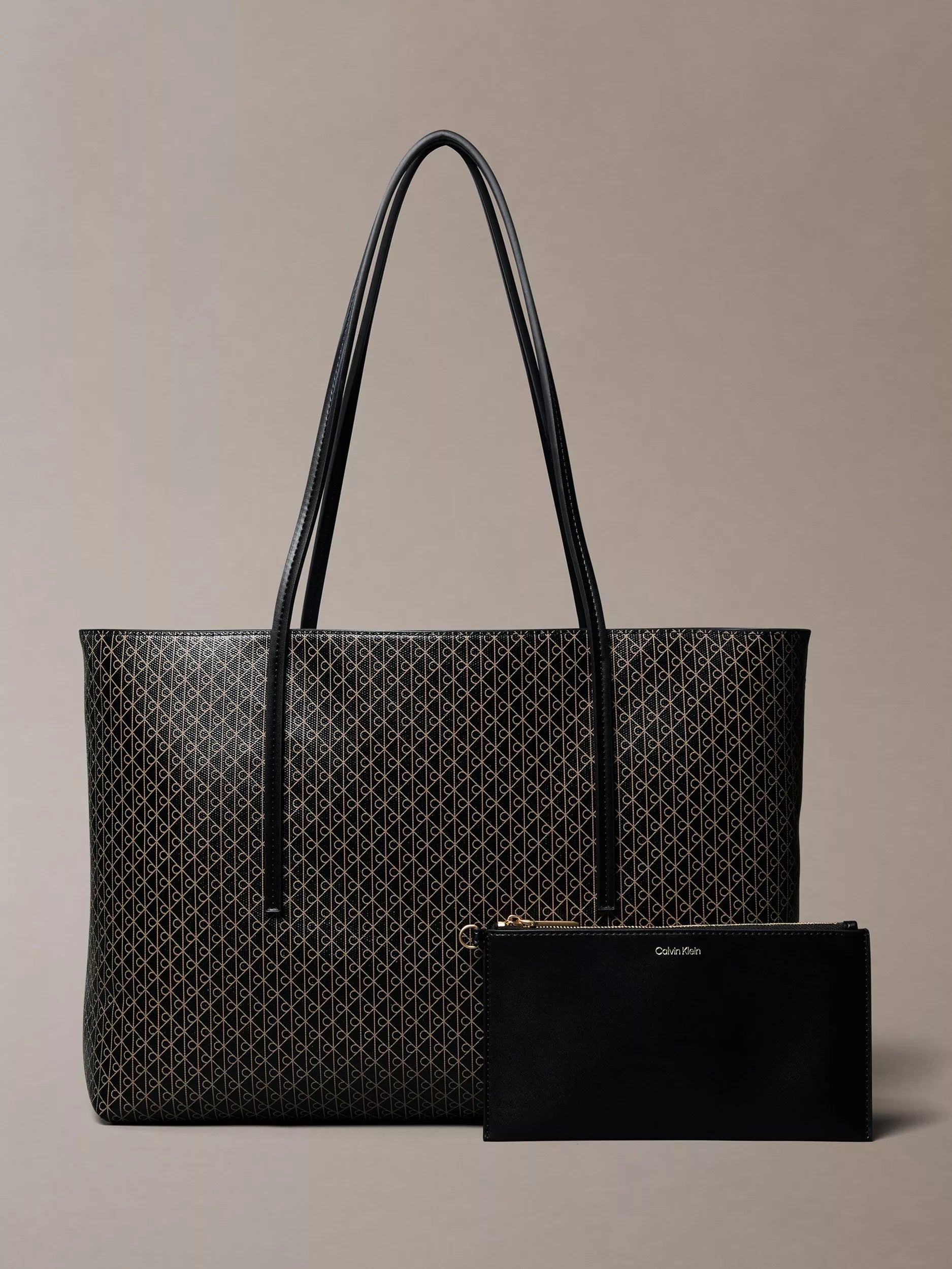 Calvin Klein tote bag black with pouch, UK version