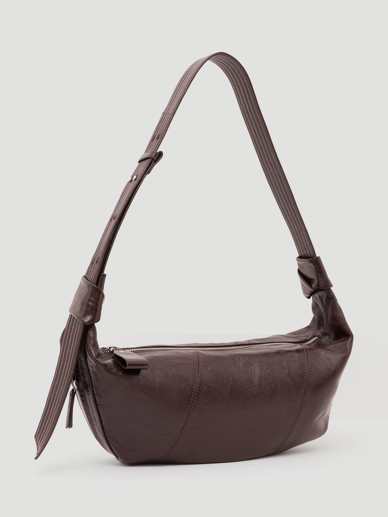 HUSH leather crescent boho bag with adjustable strap (British brand)